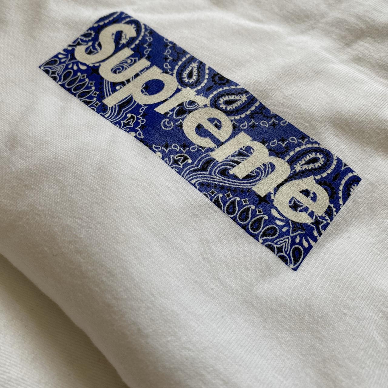 2001 Supreme White/Red Paisley Box Logo