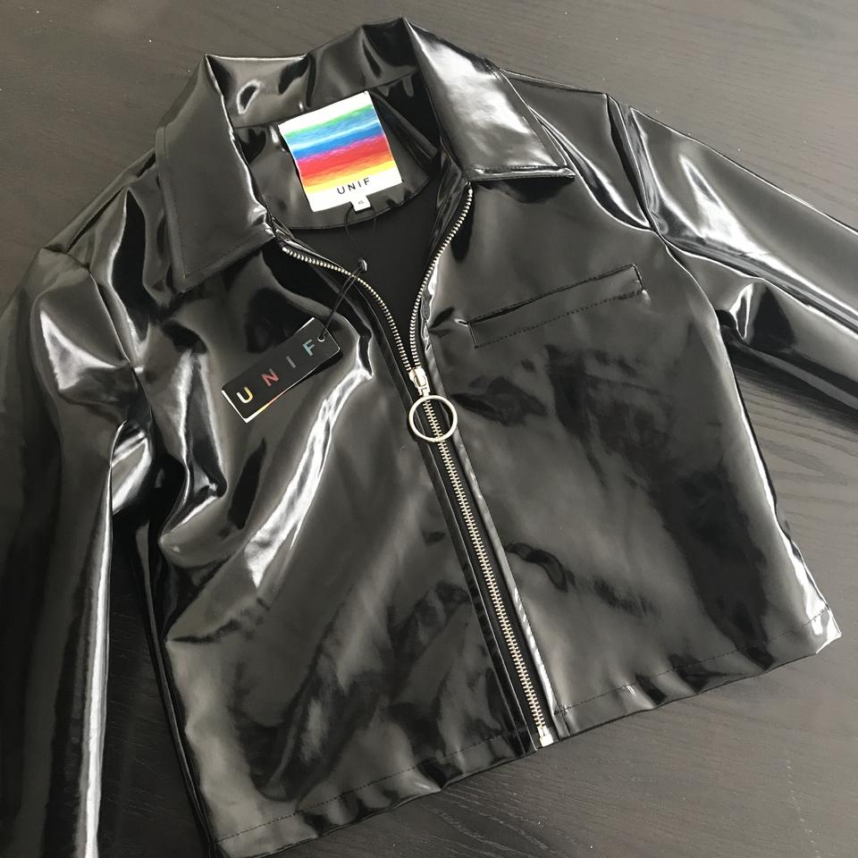 Brand new Unif Gia jacket in vinyl. Never worn, the... - Depop