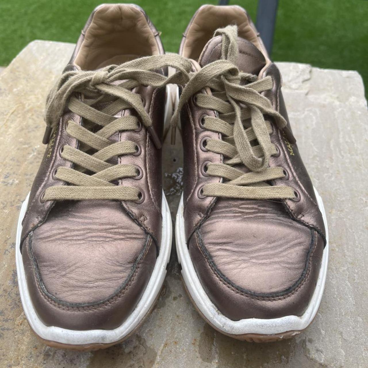 Mallet-bronze coloured trainers Signs of wear as... - Depop