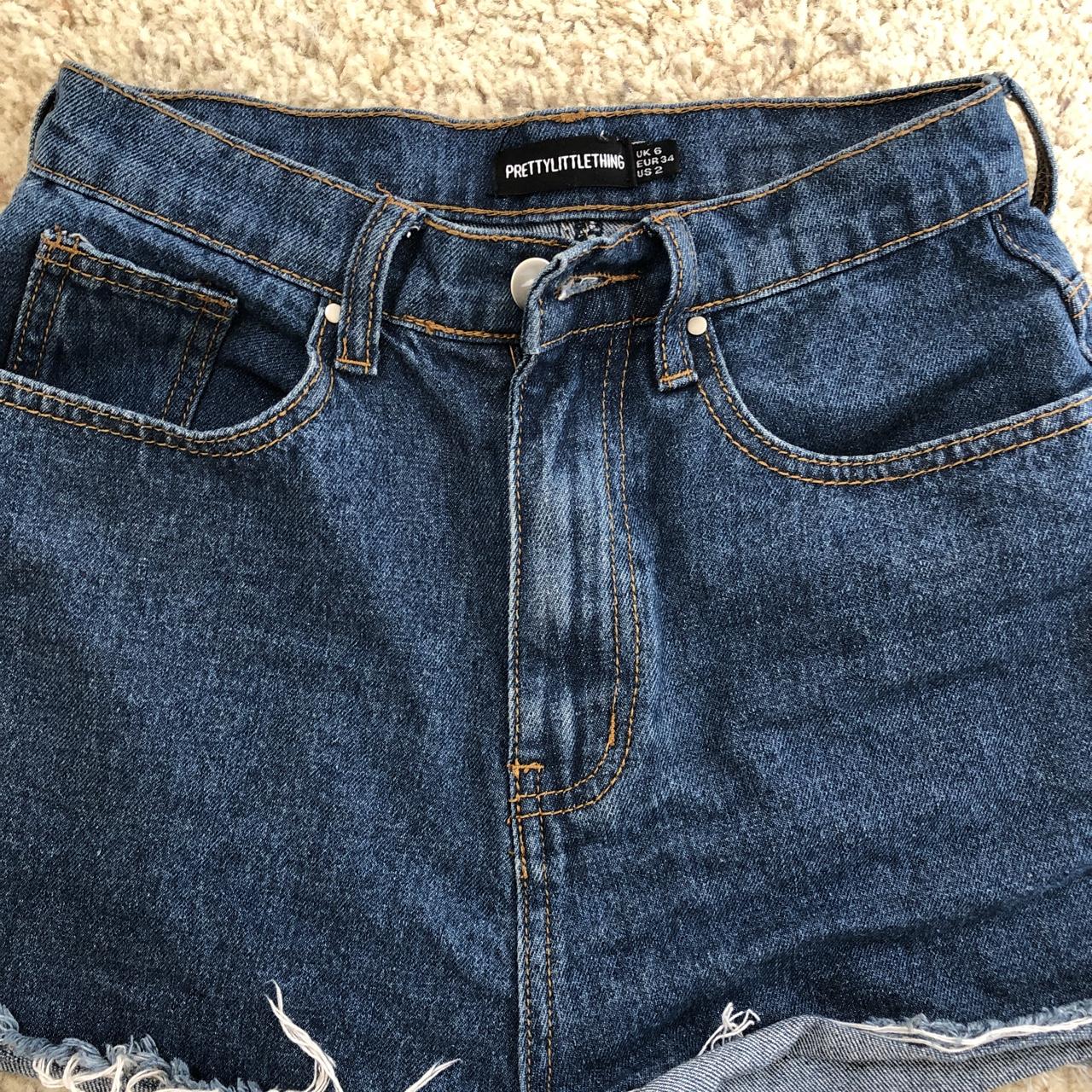 High Waisted Denim Shorts Depop