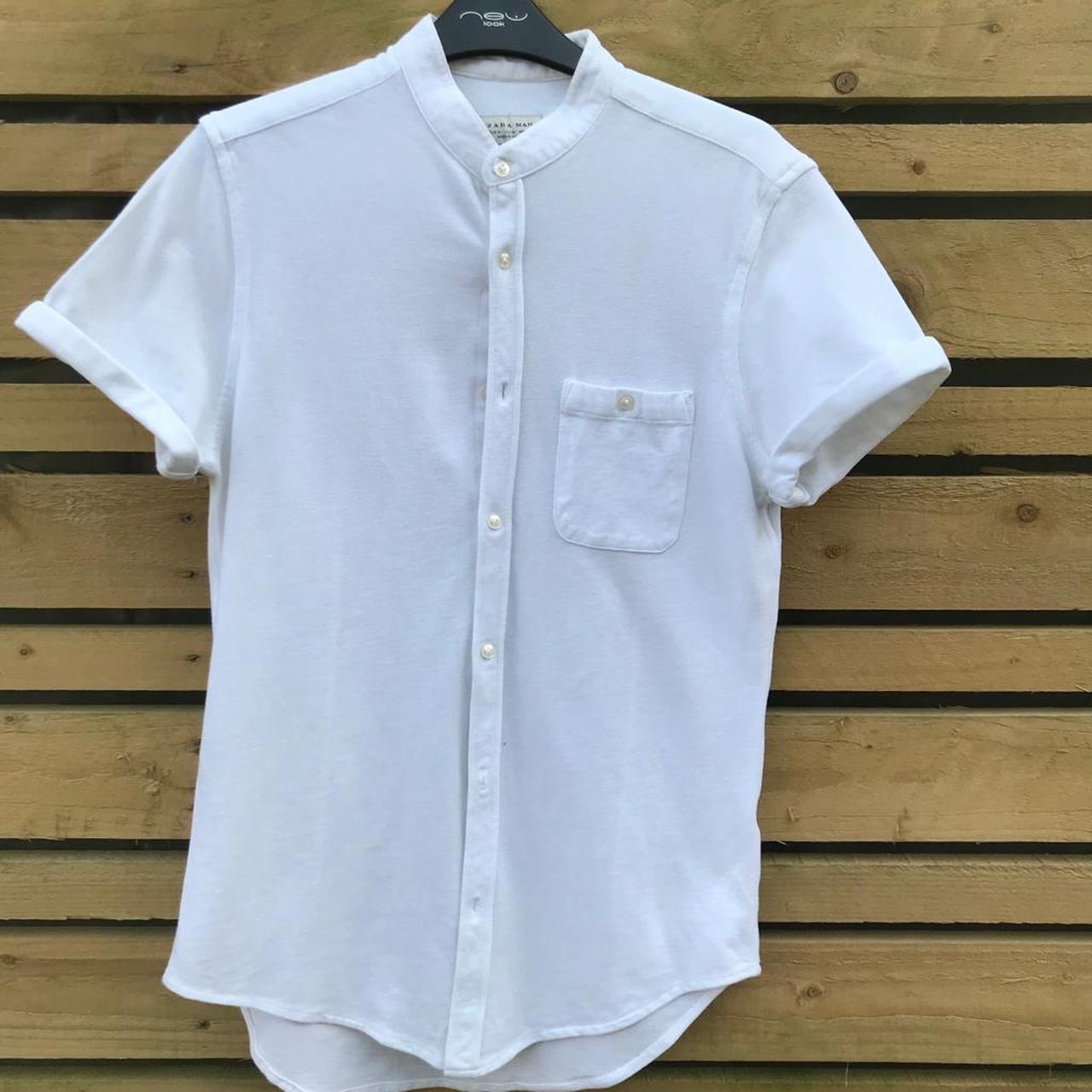 zara mens grandad collar shirt