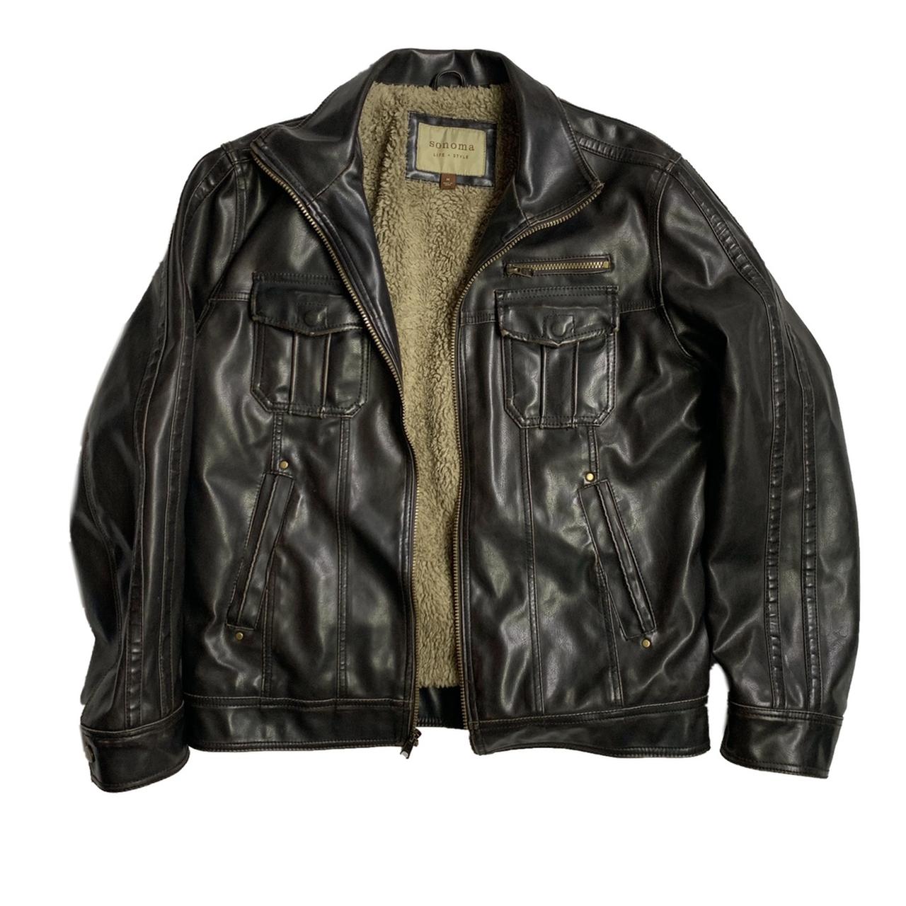 Sonoma faux leather jacket. Size men’s medium. Great... - Depop