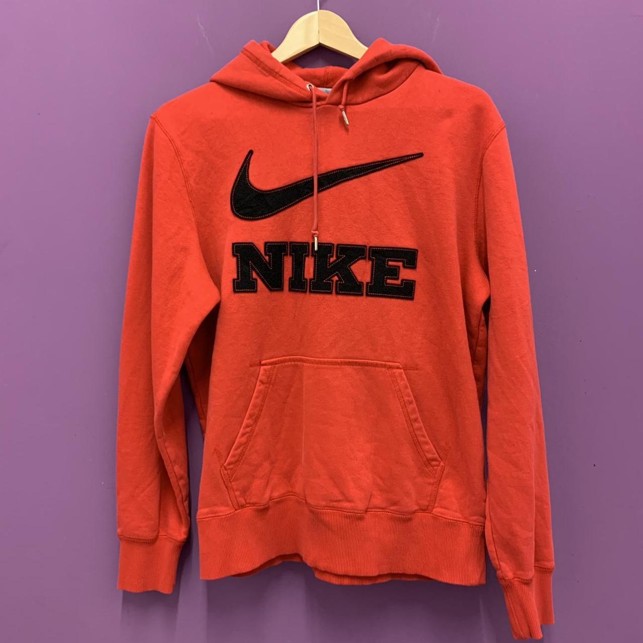 Nike Men's Red and Black Hoodie | Depop