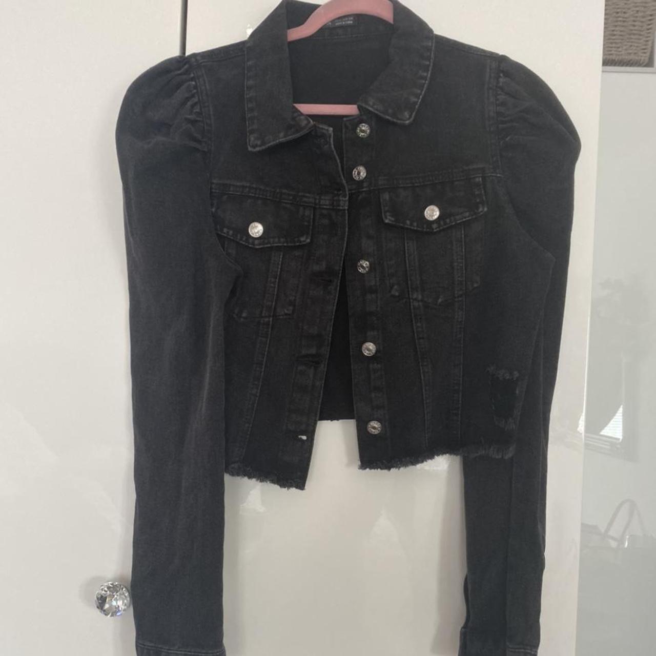 Ali Puff Sleeve Denim Jacket - Black – Rodéo Boutique