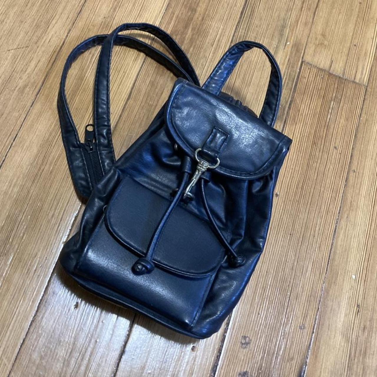 vintage 1990s L'egent mini faux leather backpack... - Depop
