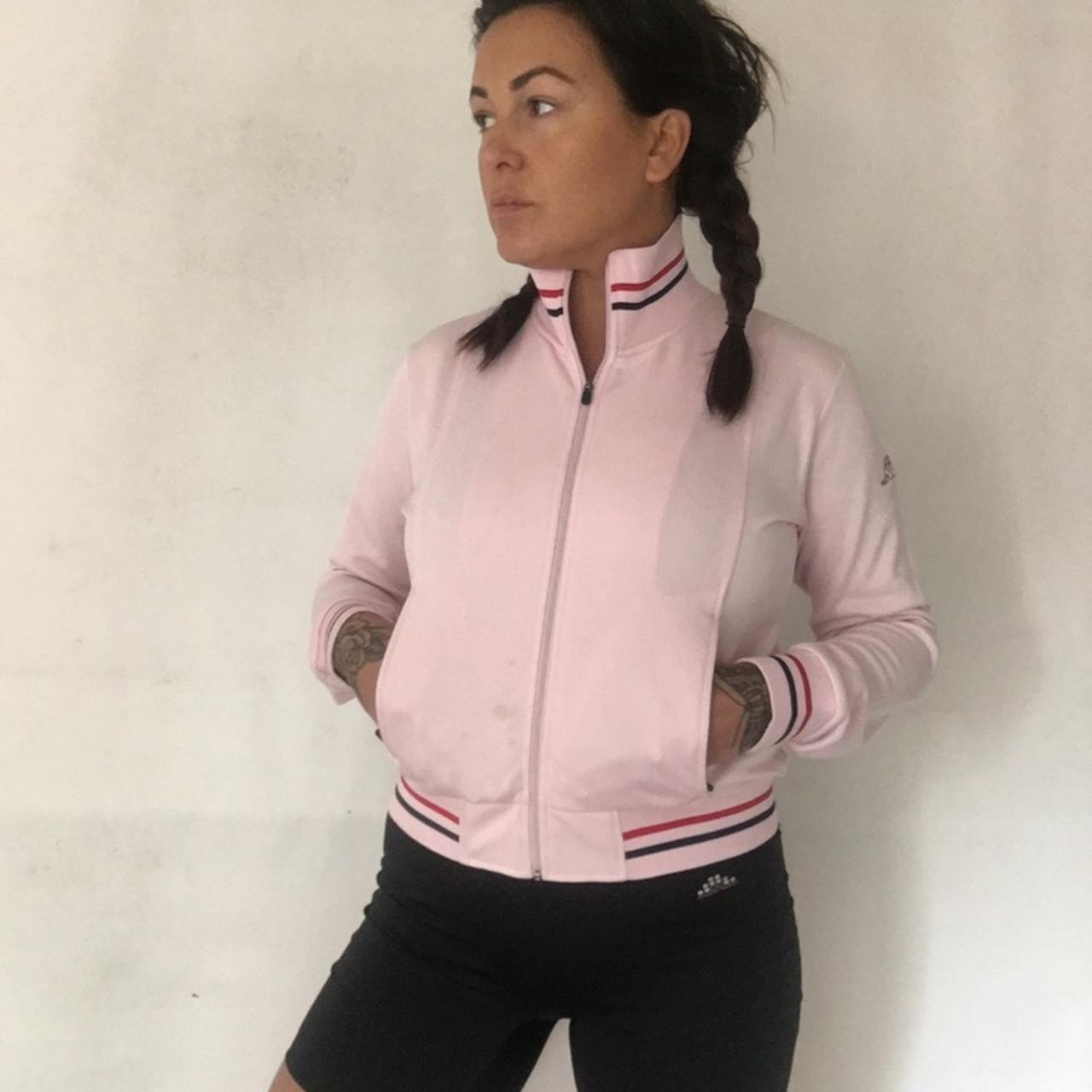 Kappa Tracksuit jacket // pink // small stain up... Depop
