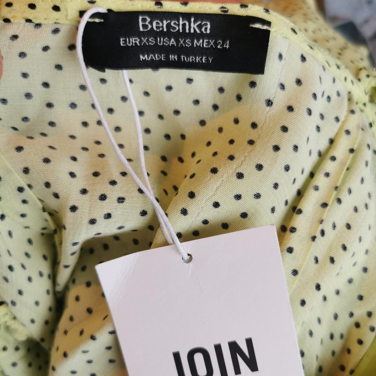 Bershka Women's Yellow and Black Dress Depop