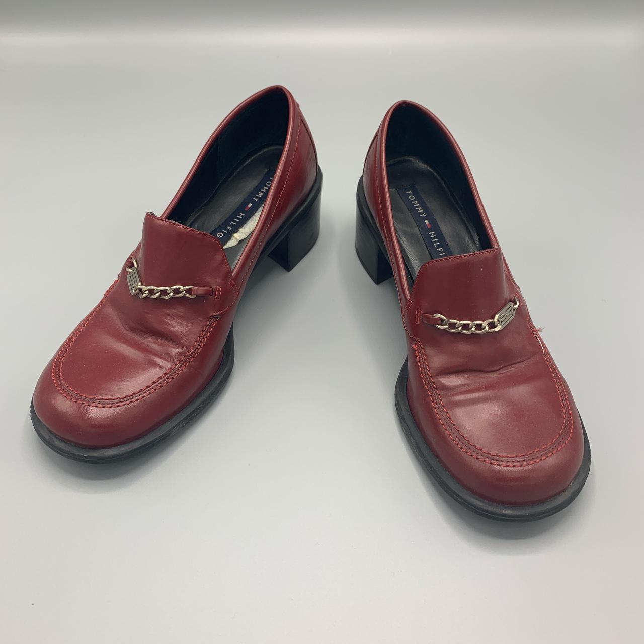 tommy hilfiger burgundy loafers