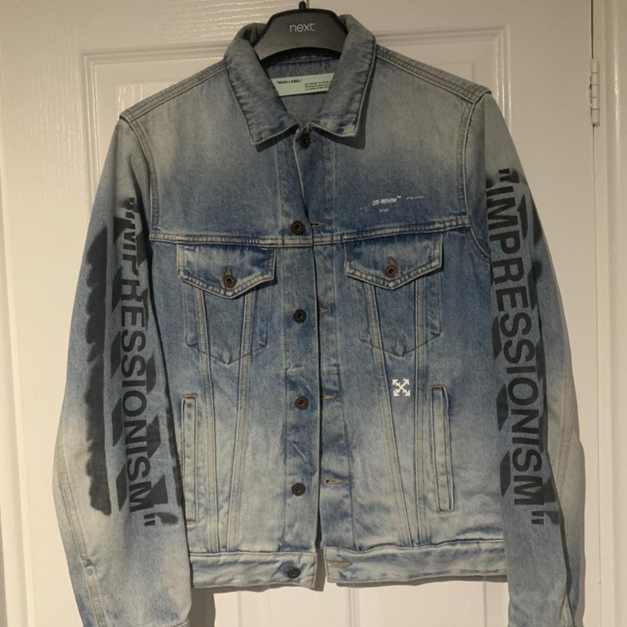 Off white denim jacket size M from 2019 Depop