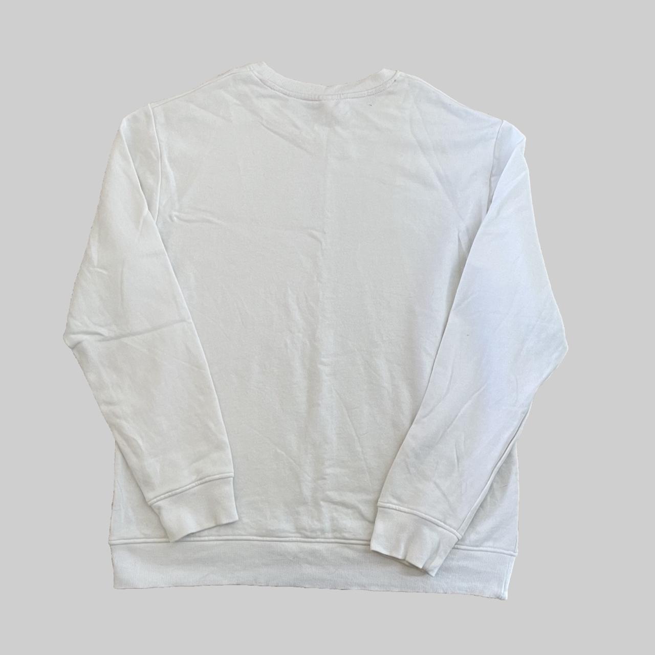 Vintage ESPRIT white sweatshirt with multicoloured | Depop