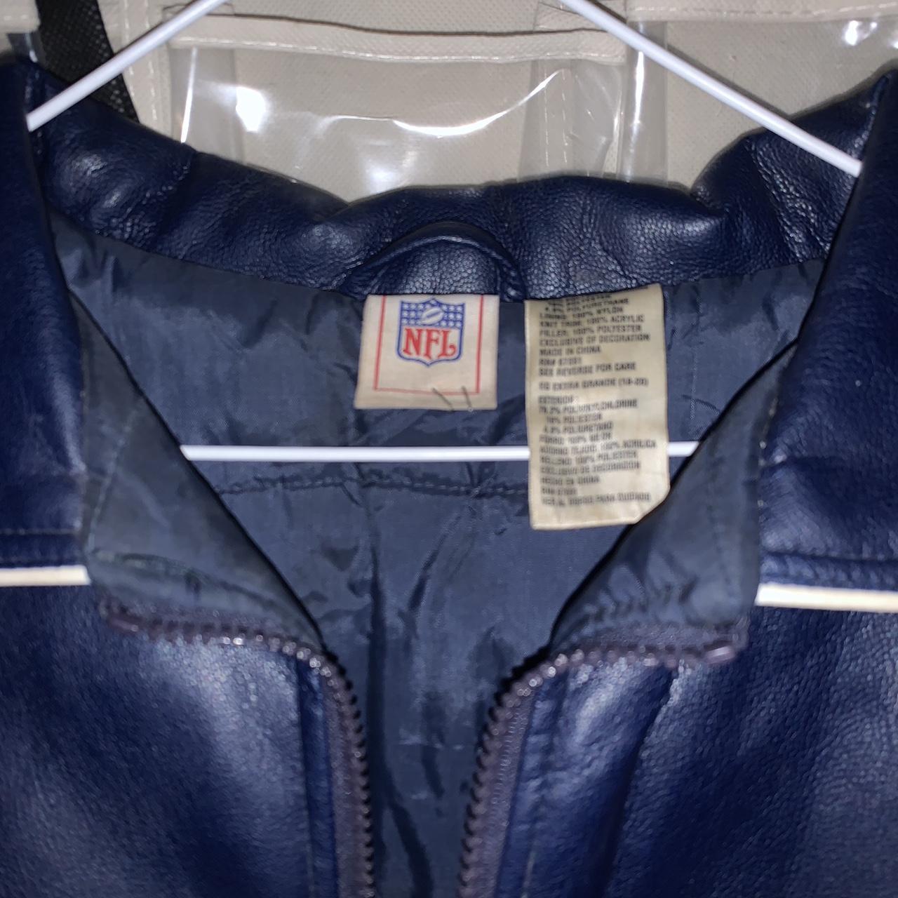 NFL Denver Broncos Leather Jacket Distressed and - Depop