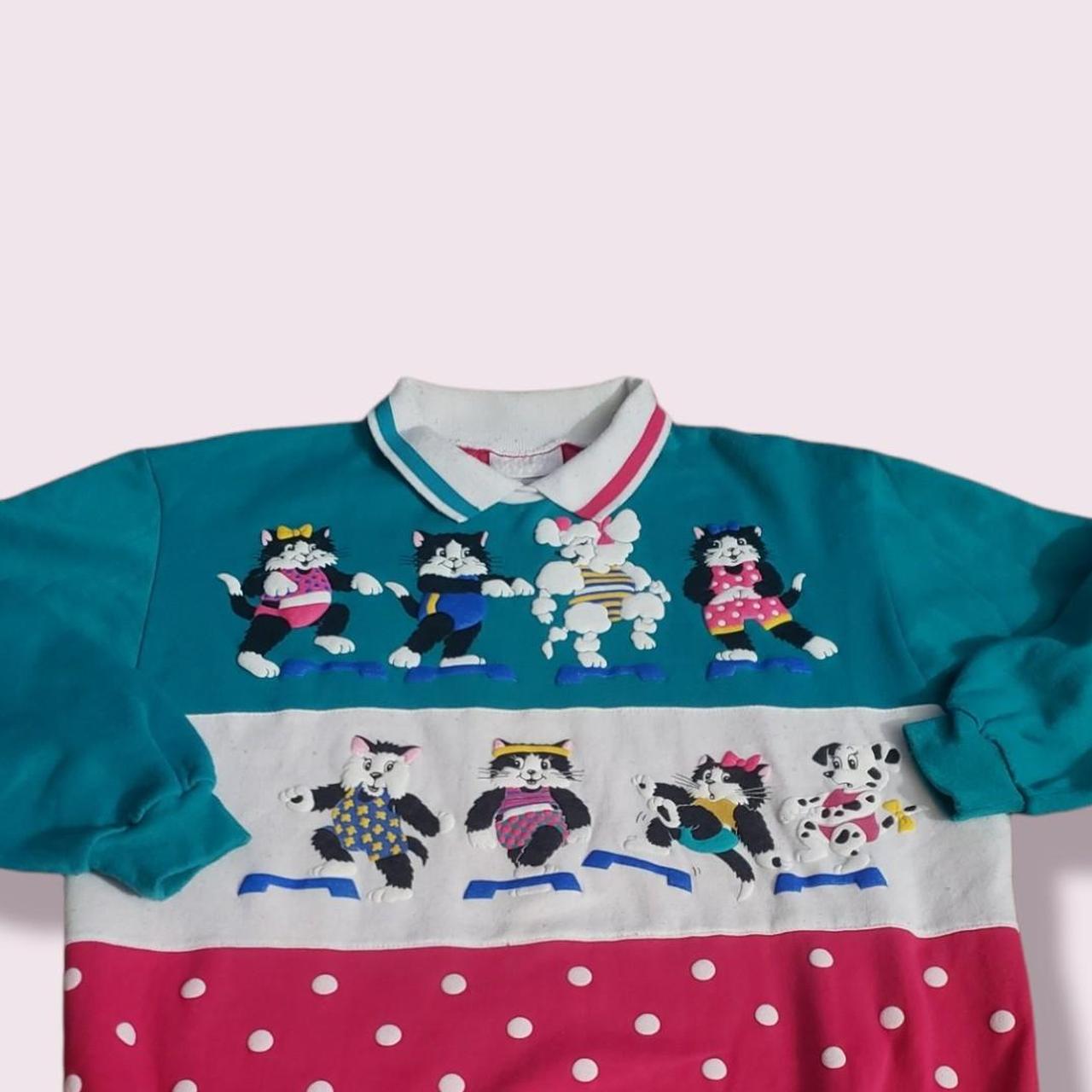 Funky kitschy cool vintage collared sweatshirt! The... Depop