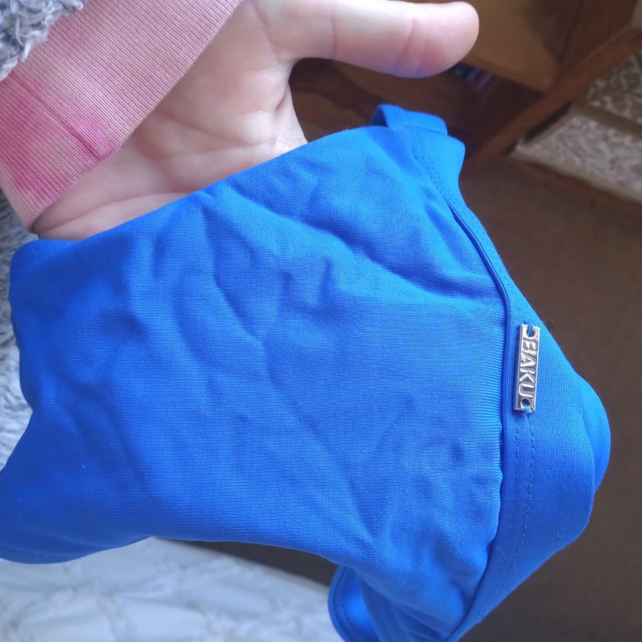 Electric blue baku bikini bottoms sit high on the... Depop