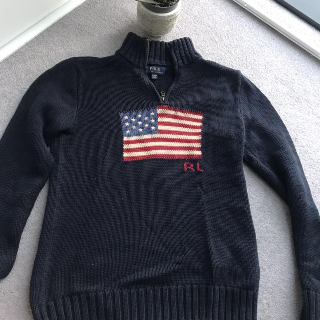 Ralph Lauren classic junper with neck zip. Size XL... - Depop