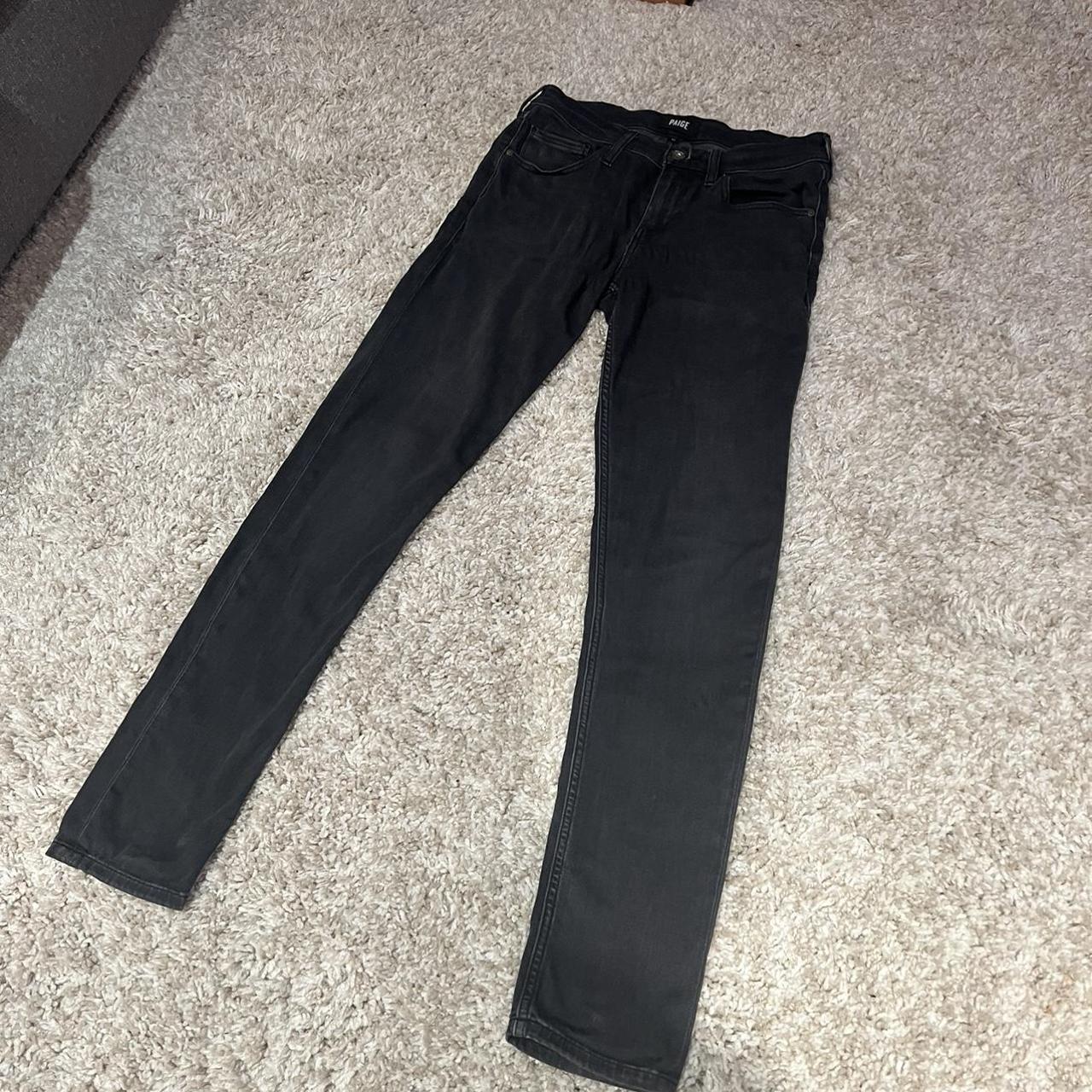 Paige mens tapered slim Croft jeans. Grey wash super... Depop