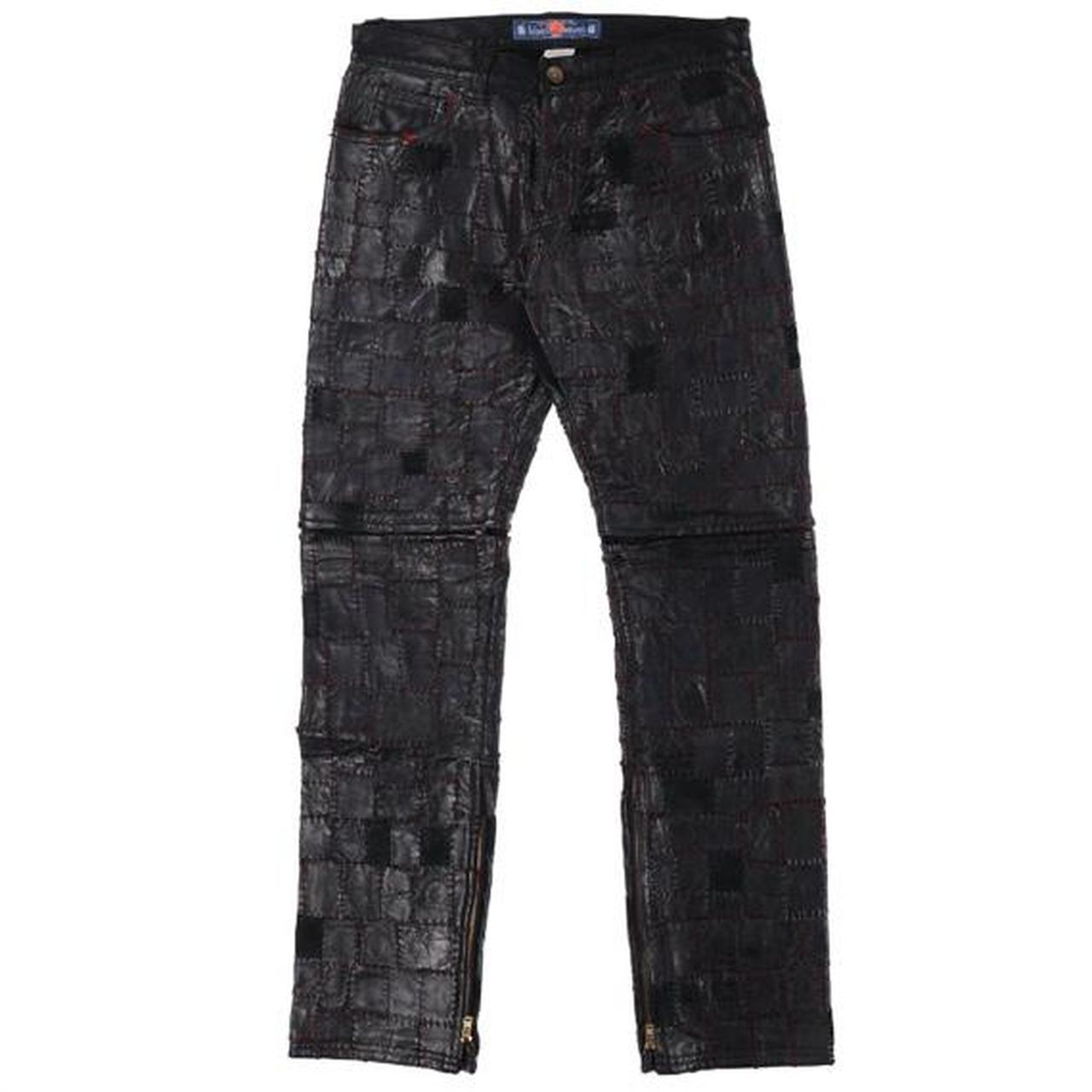 Product Image 1 - *GRAIL* BLACKMEANS leather patchwork trousers
