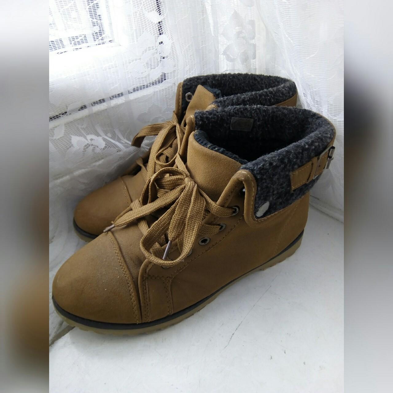 LITTLE BROWN BOOTS • Little brown boots, in the... - Depop