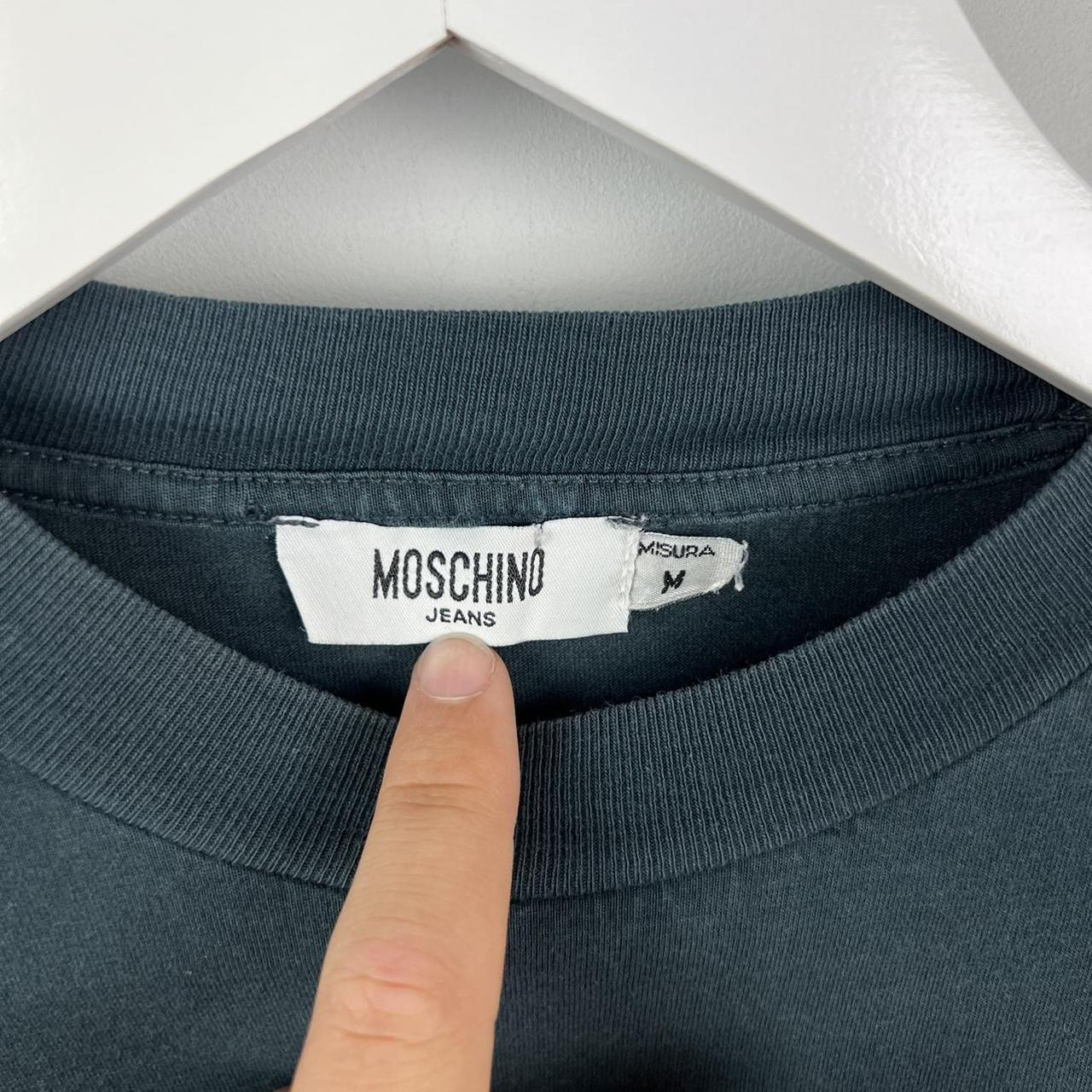 Vintage Moschino ‘violently handsome’ Logo L/S... - Depop