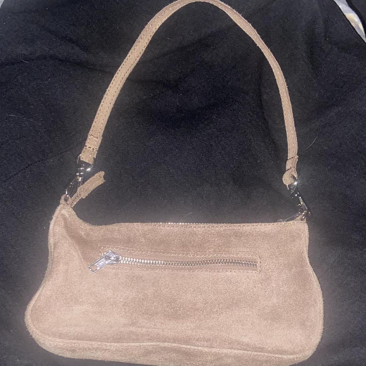 Woven Palm Bridge Suede Bag in neutrals - Palm Angels® Official