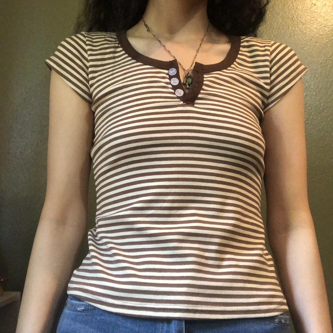 Brandy Melville dupe striped top x fits an xs x... Depop
