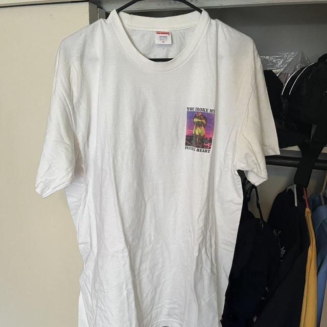 Supreme “you broke my fucking heart” shirt from... - Depop