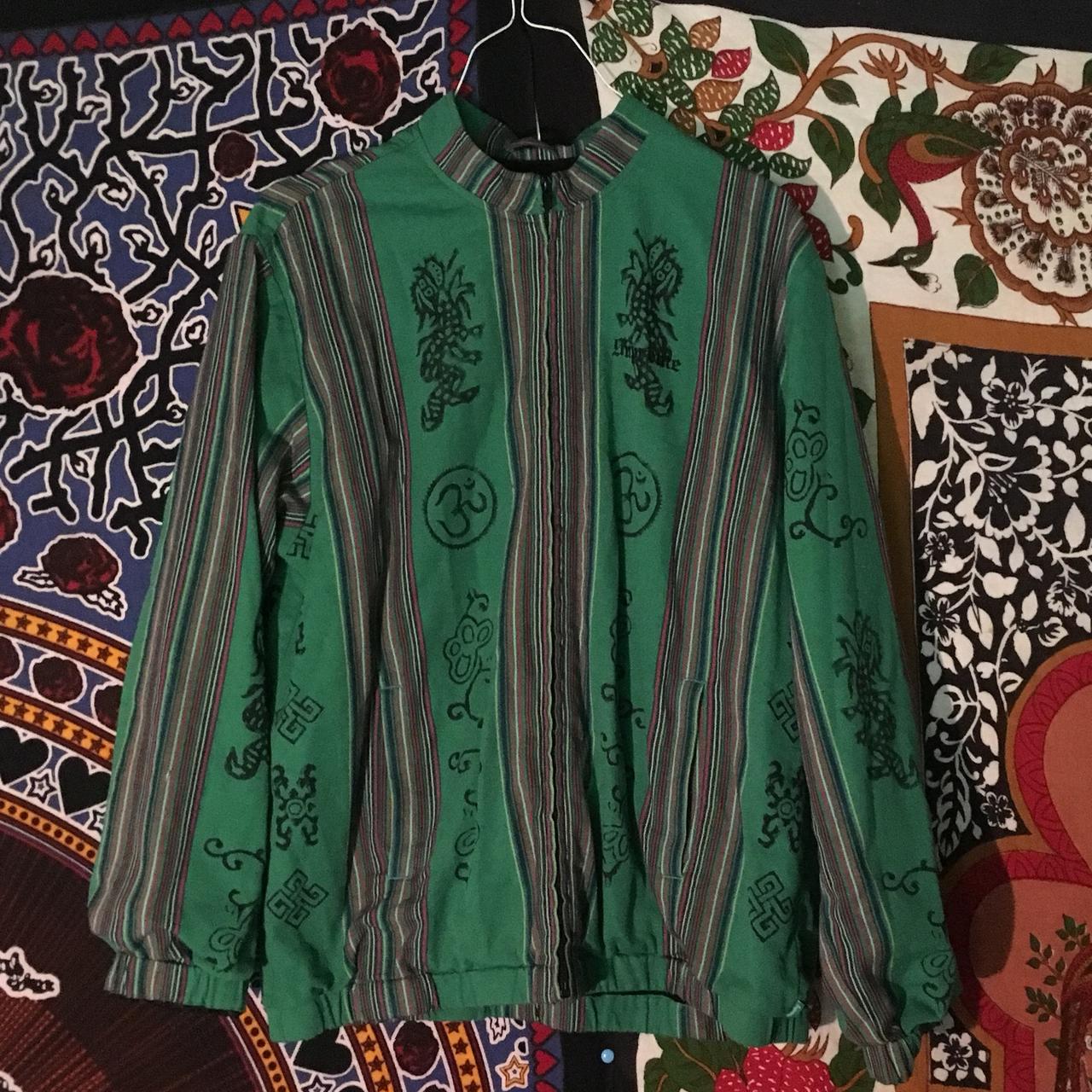 SUPREME Tibetan Style Knitted Zip Up Jacket SIZE: L - Depop