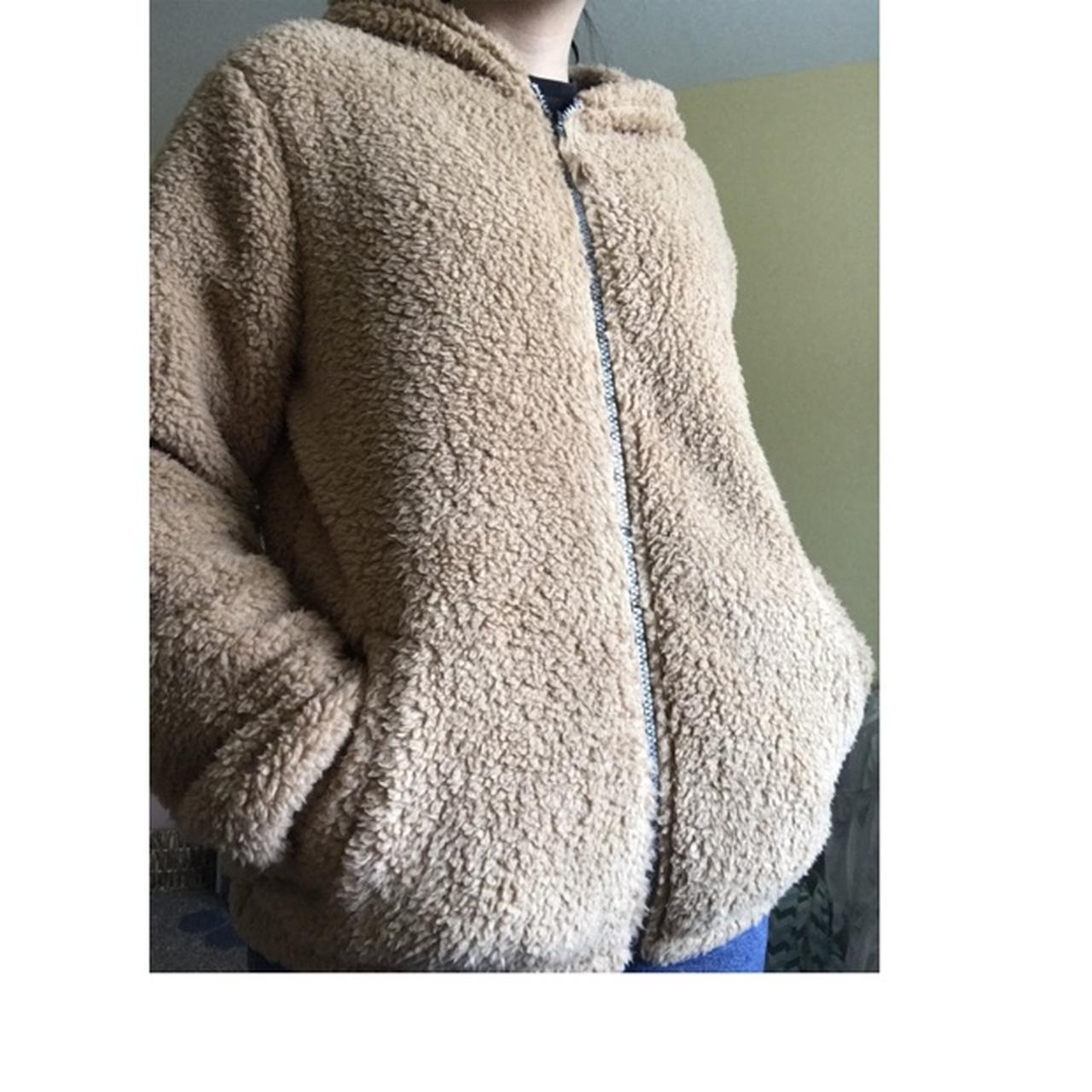 Tanbrown Sherpa Zip Up Jacket 🧸 Depop 7407