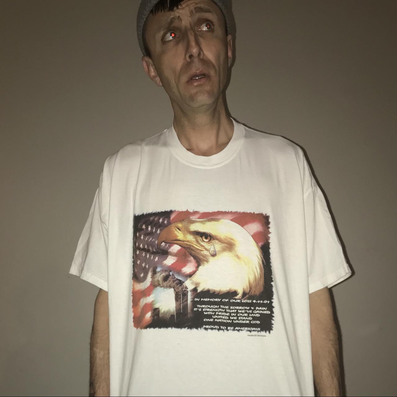 CRYING EAGLE 9/11 memorial poem shirt large. Really... - Depop