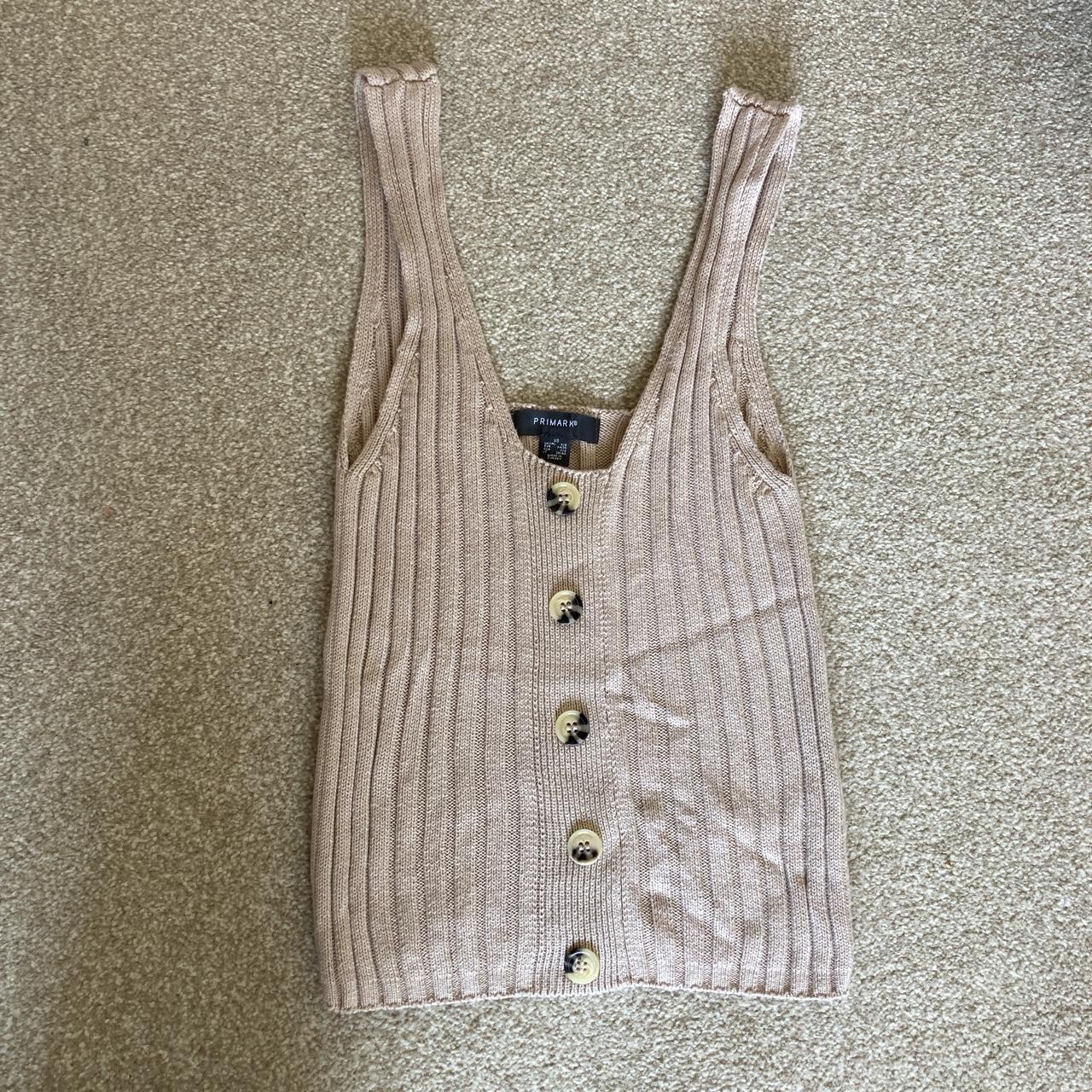 Gorgeous beige knitted vest from Primark, only Depop