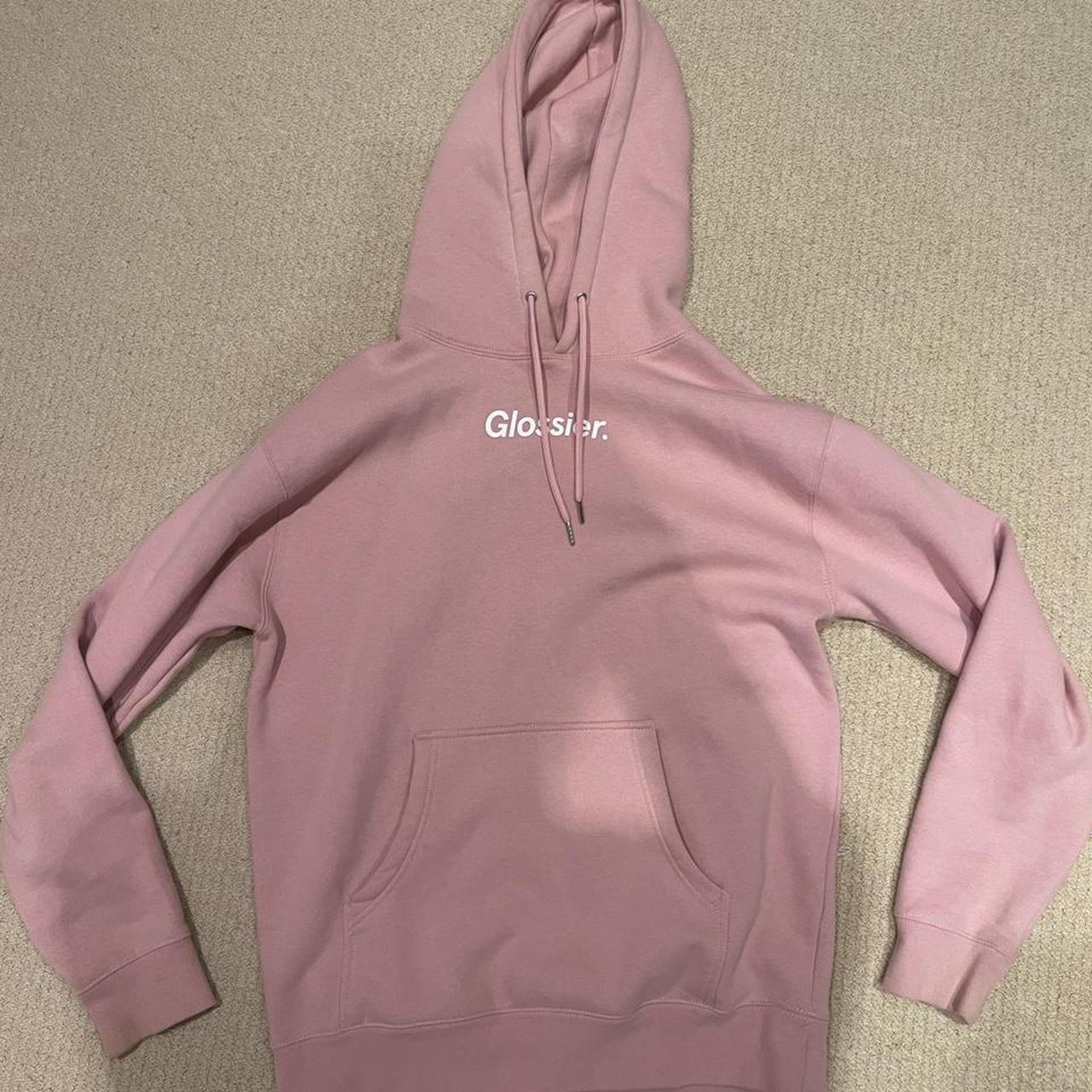 glossier-pink-hoodie-never-worn-size-medium-so-depop