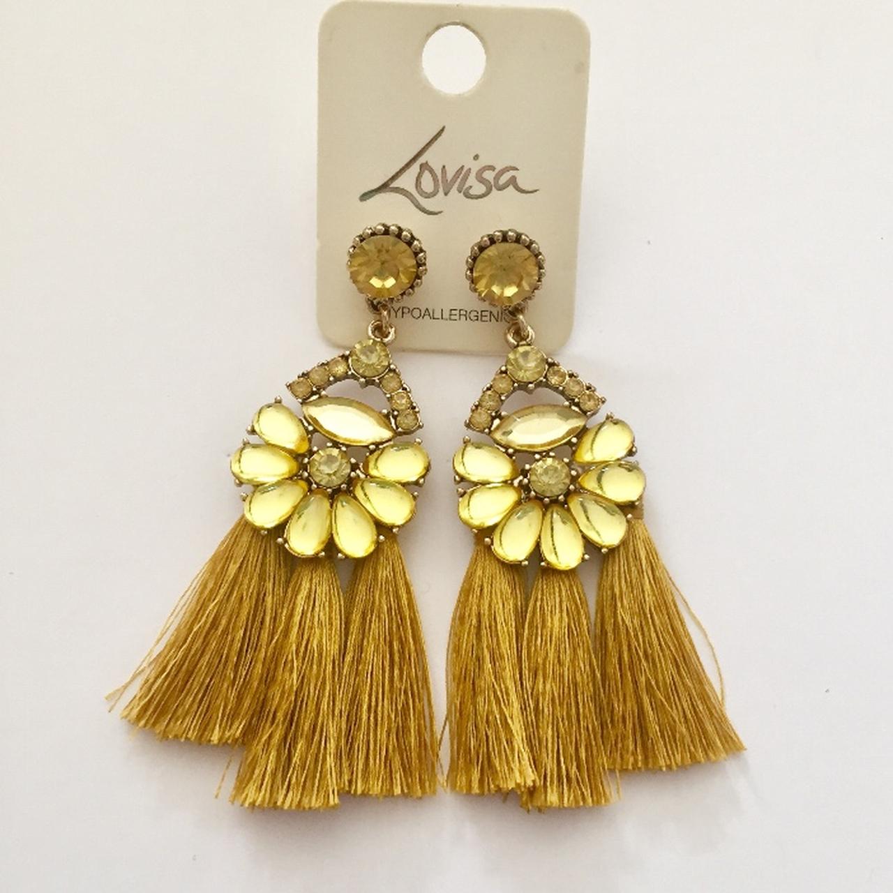 Lovisa Gold/ black tassel earrings