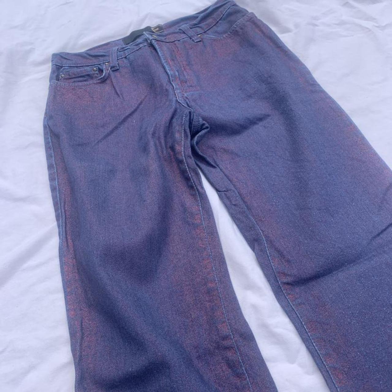 Amazing Robert Cavalli Jeans iridescent purple and... - Depop