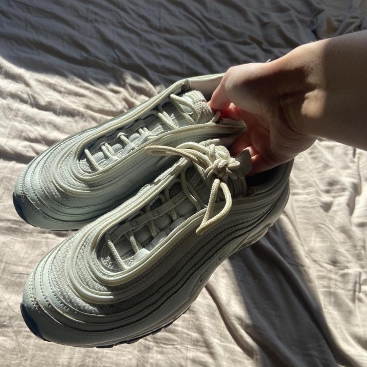 NIKE AIR MAX 97s TRAINERS - MINT GREEN - SIZE 5... - Depop