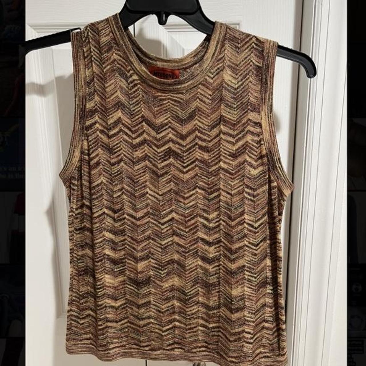 Missoni Tank Top Glittery Shimmer Great For Summer Depop