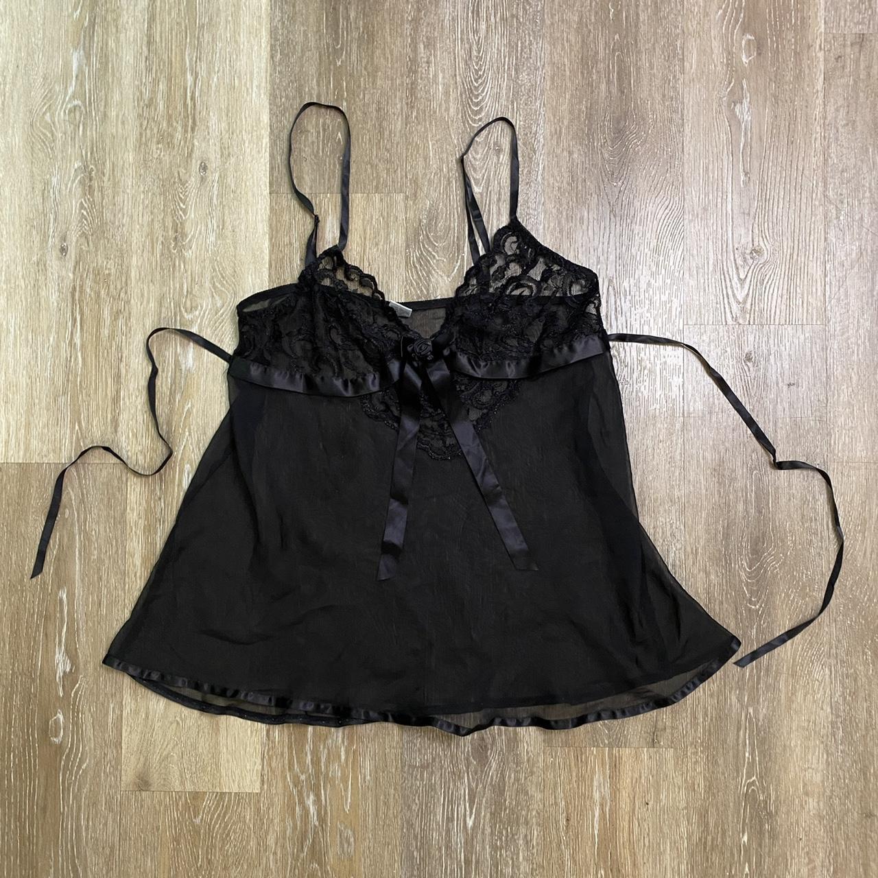 AMAZING TIE BACK LACE SLIP TOP love this mesh and... - Depop