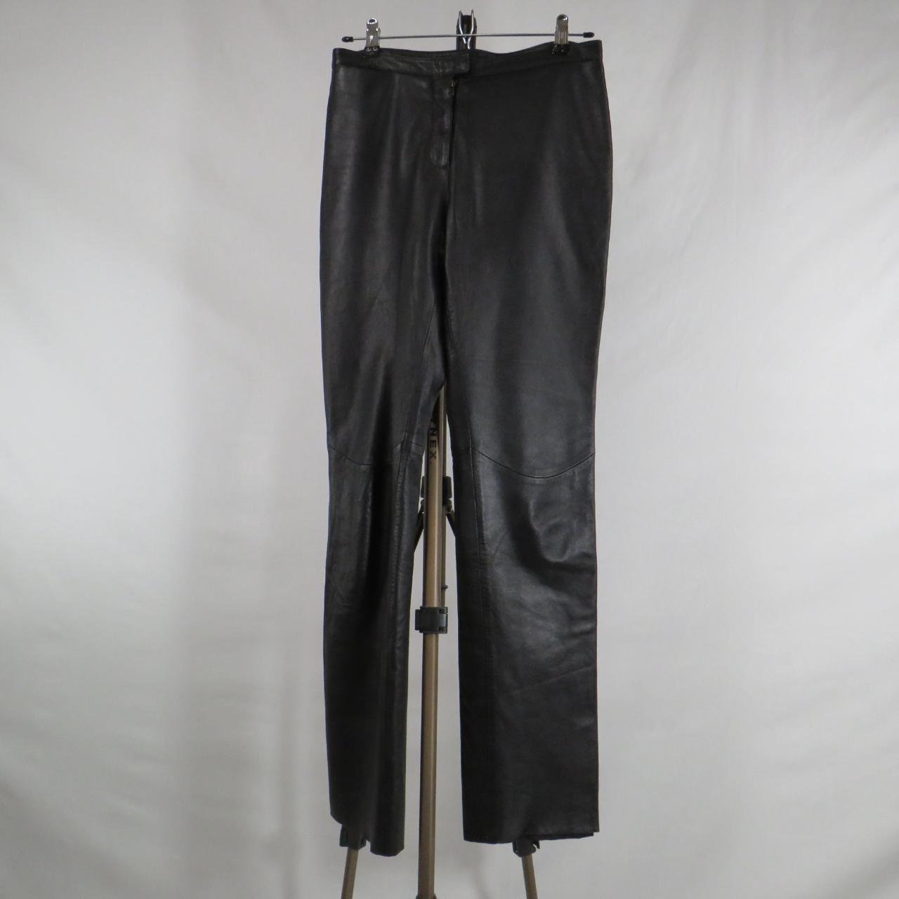 Express Italian lambskin mid-rise pants with 1 front... - Depop