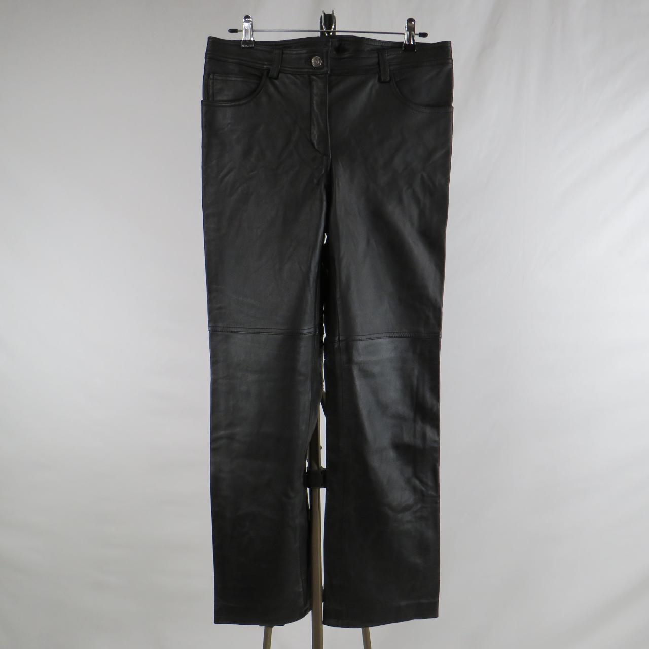 Black Rampage leather high-rise pants with classic... - Depop