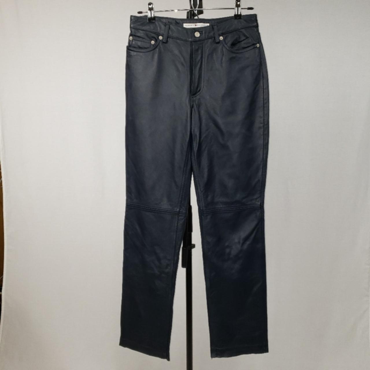 Soft Tommy Hilfiger 5 pocket, dark blue leather... - Depop