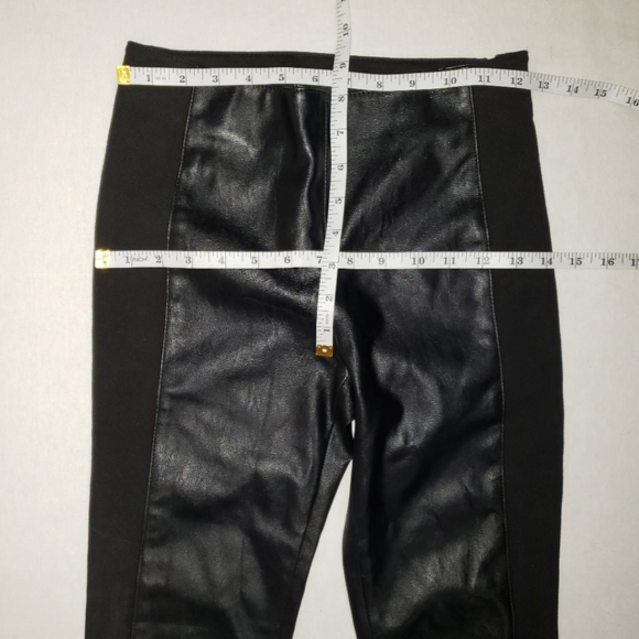 Faux leather panel Armani Exchange pants with side... - Depop