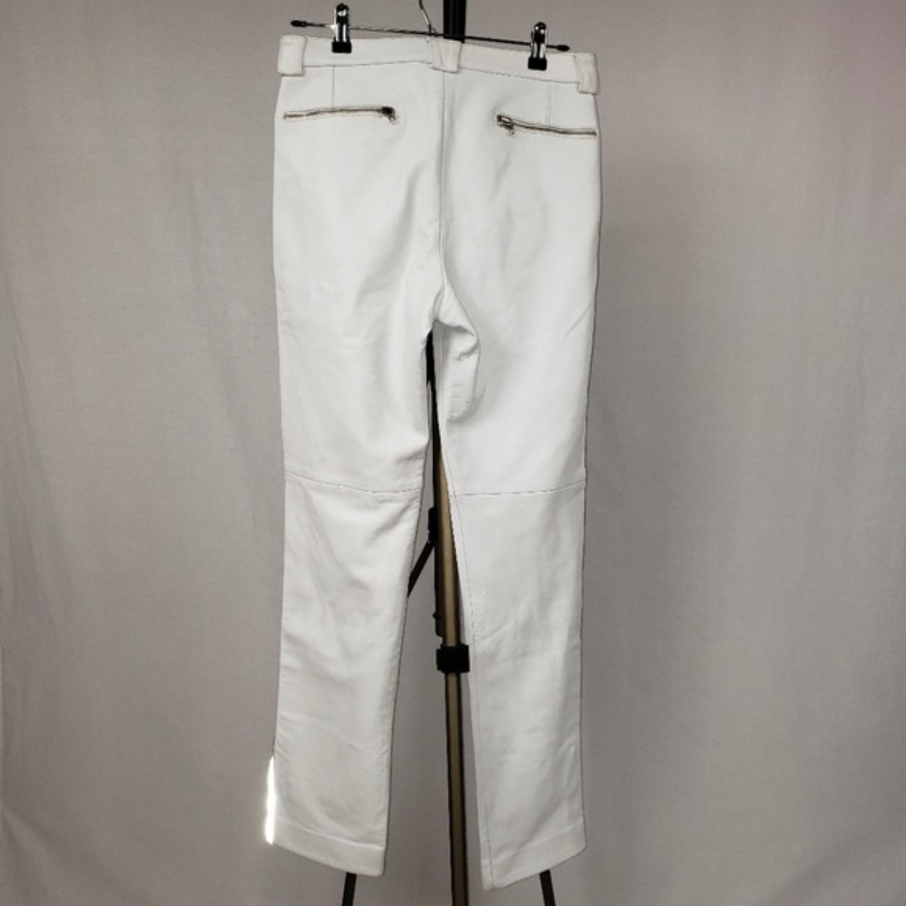 Extremely rare Donald J Pliner white leather pants... - Depop