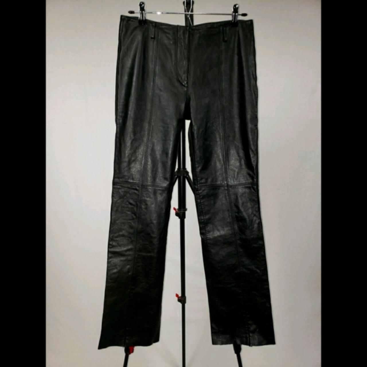 Vintage sexy, rockin, tight fit Guess leather pants!... - Depop