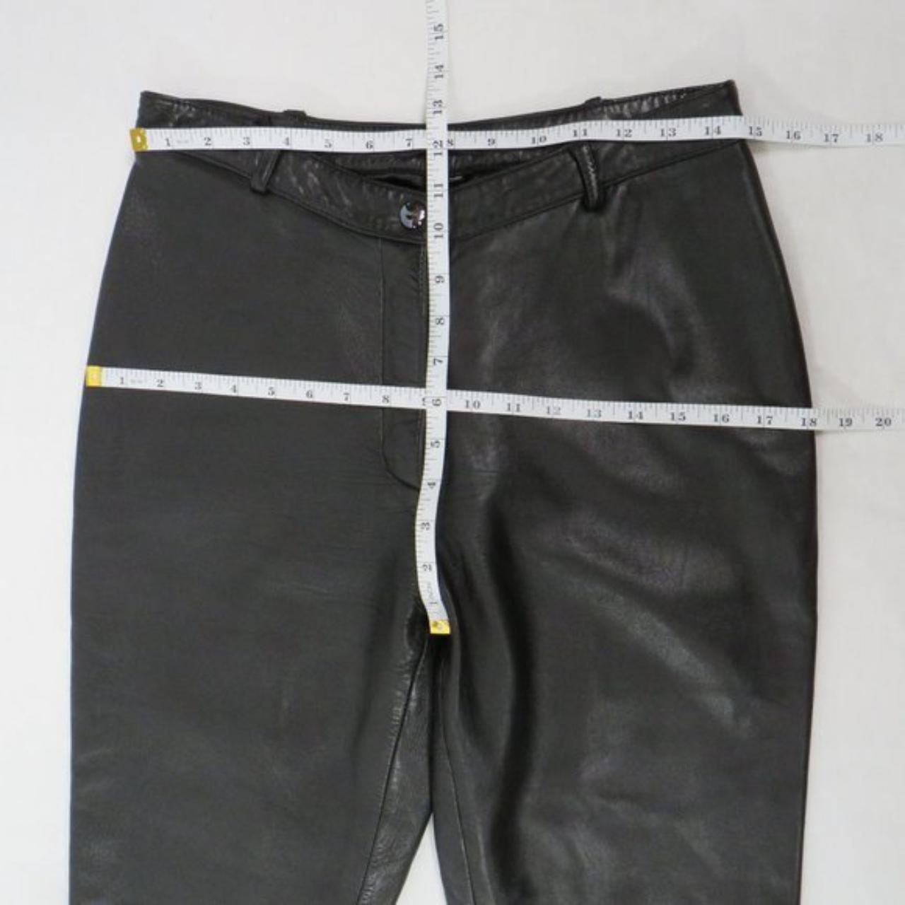 Guess Collection black leather high-rise pants.... - Depop