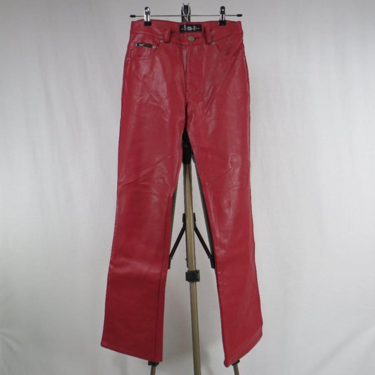 Rare l.e.i. faux leather pants with classic 5-pocket - Depop