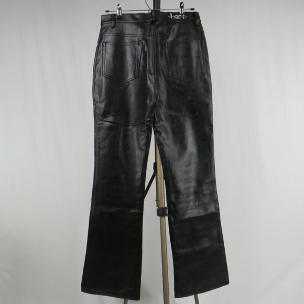 Rare Black l.e.i. faux leather high-rise pants with... - Depop