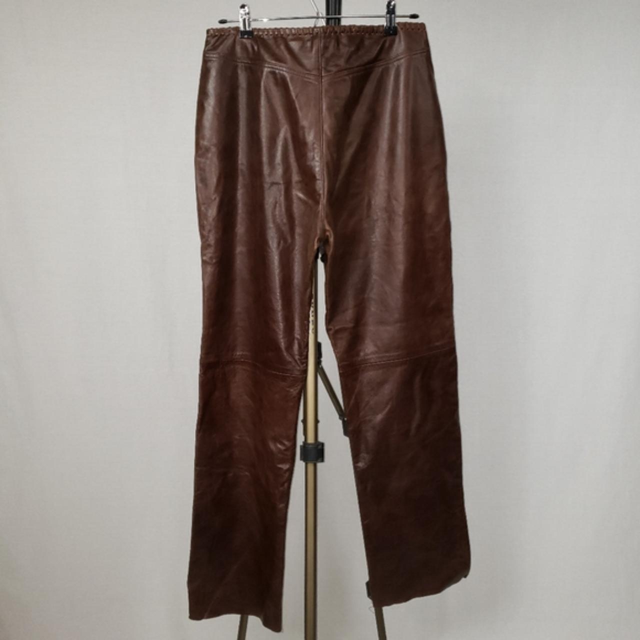 Cute brown leather pants by Liz Claiborne. Leather... - Depop