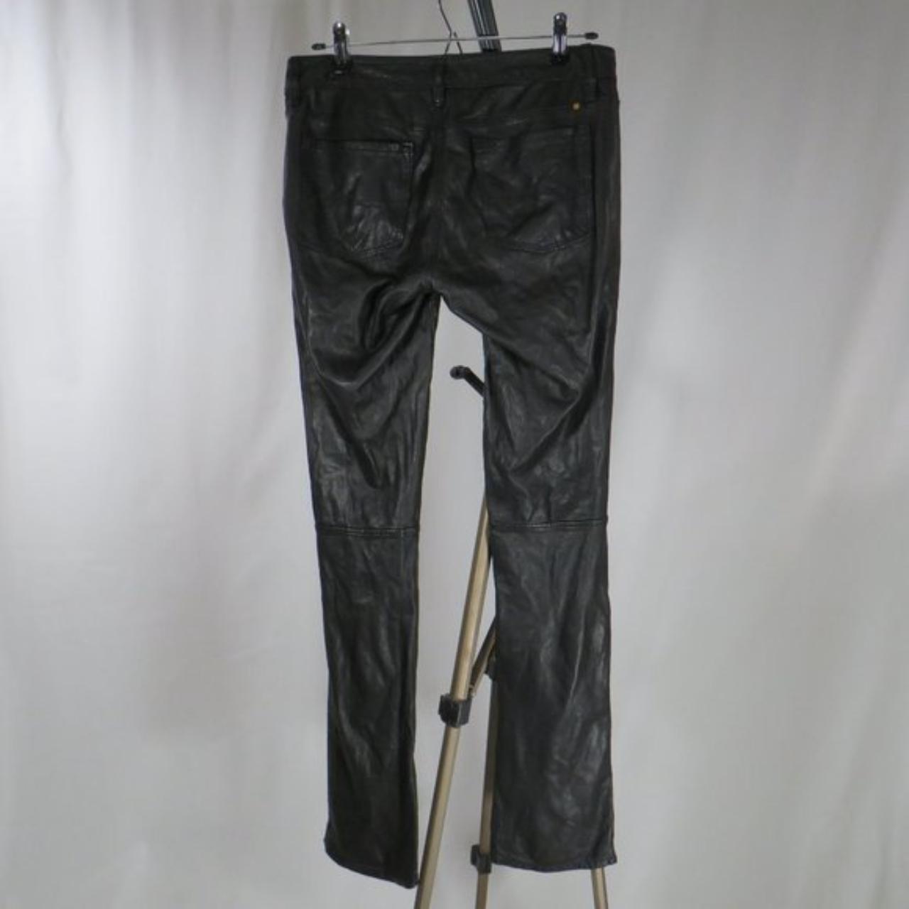 Rare vintage Lucky Brand black leather pants with... - Depop