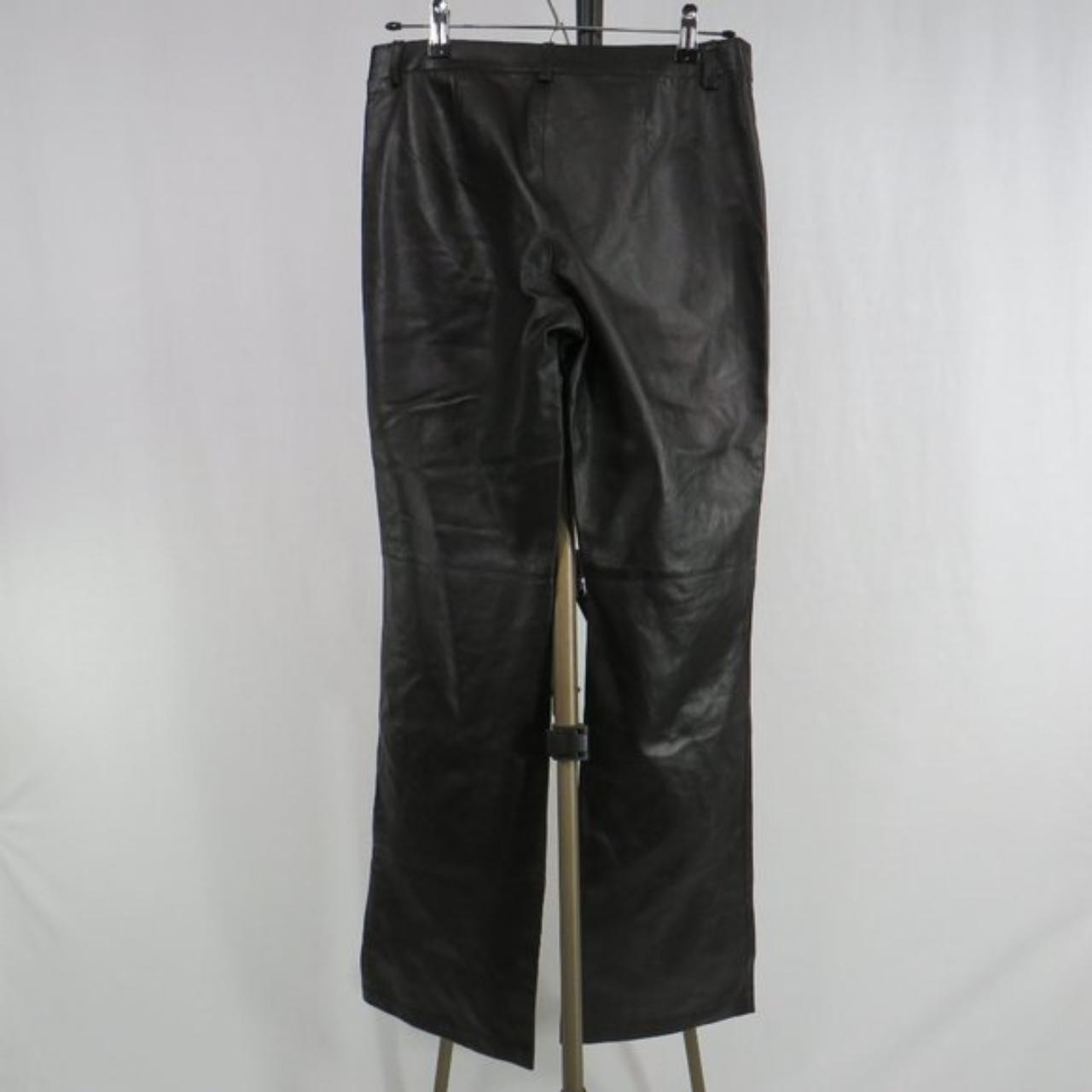 MODA International black leather mid-rise... - Depop