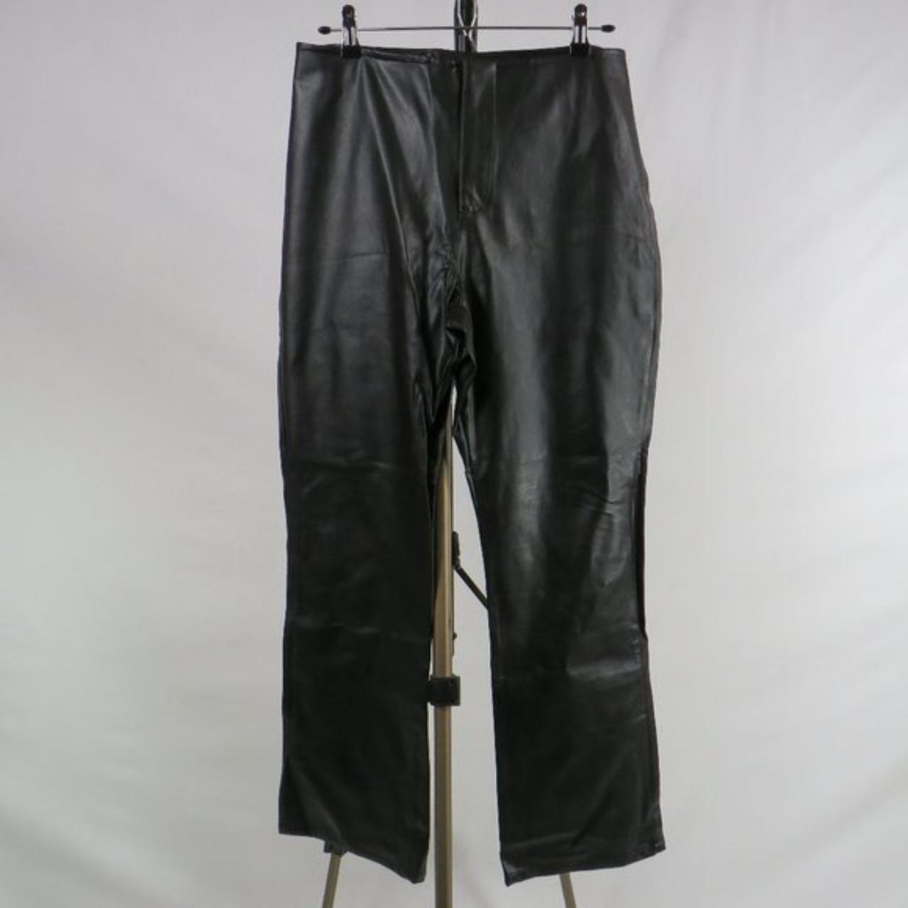 Mossimo black faux leather high-rise pants. Waist... - Depop