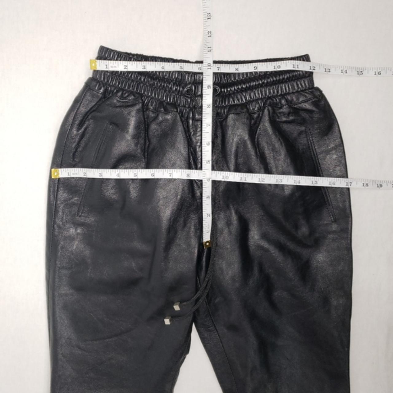 Delilah’s Collection USA black leather jogger pants.... - Depop