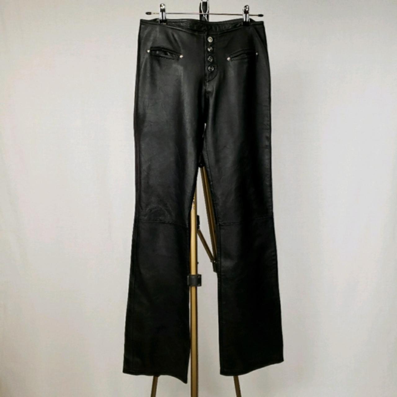 Sexy Fly Girls button up, low-rise leather pants!... - Depop